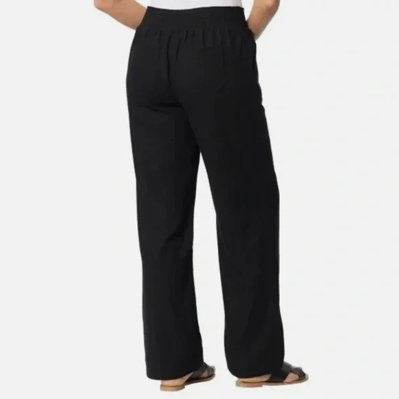 Briggs Ladies' Linen Blend Pant | Black | with Pockets NWT Quick Ship - Picture 4 of 7